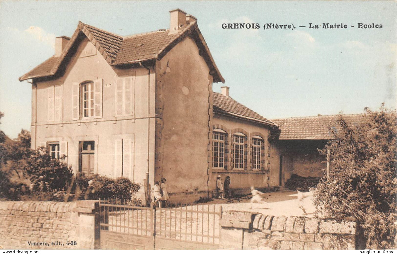 CPA 58 GRENOIS / MAIRIE / ECOLES - Sonstige & Ohne Zuordnung