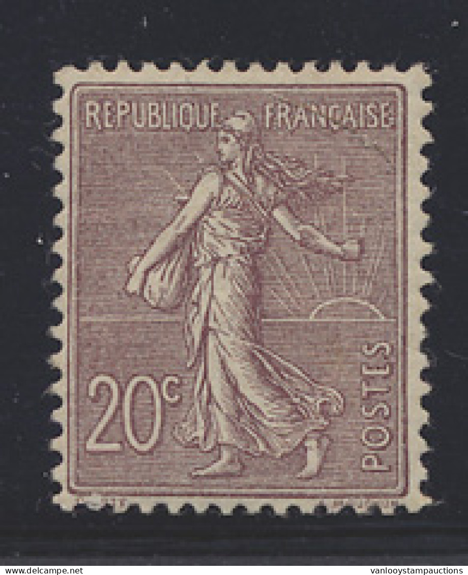 ** N° 131 20c. Brun-lilas, Semeuse Lignée Met Zeer Mooie Centrage, Zm (Yv. ++€190) - Altri & Non Classificati