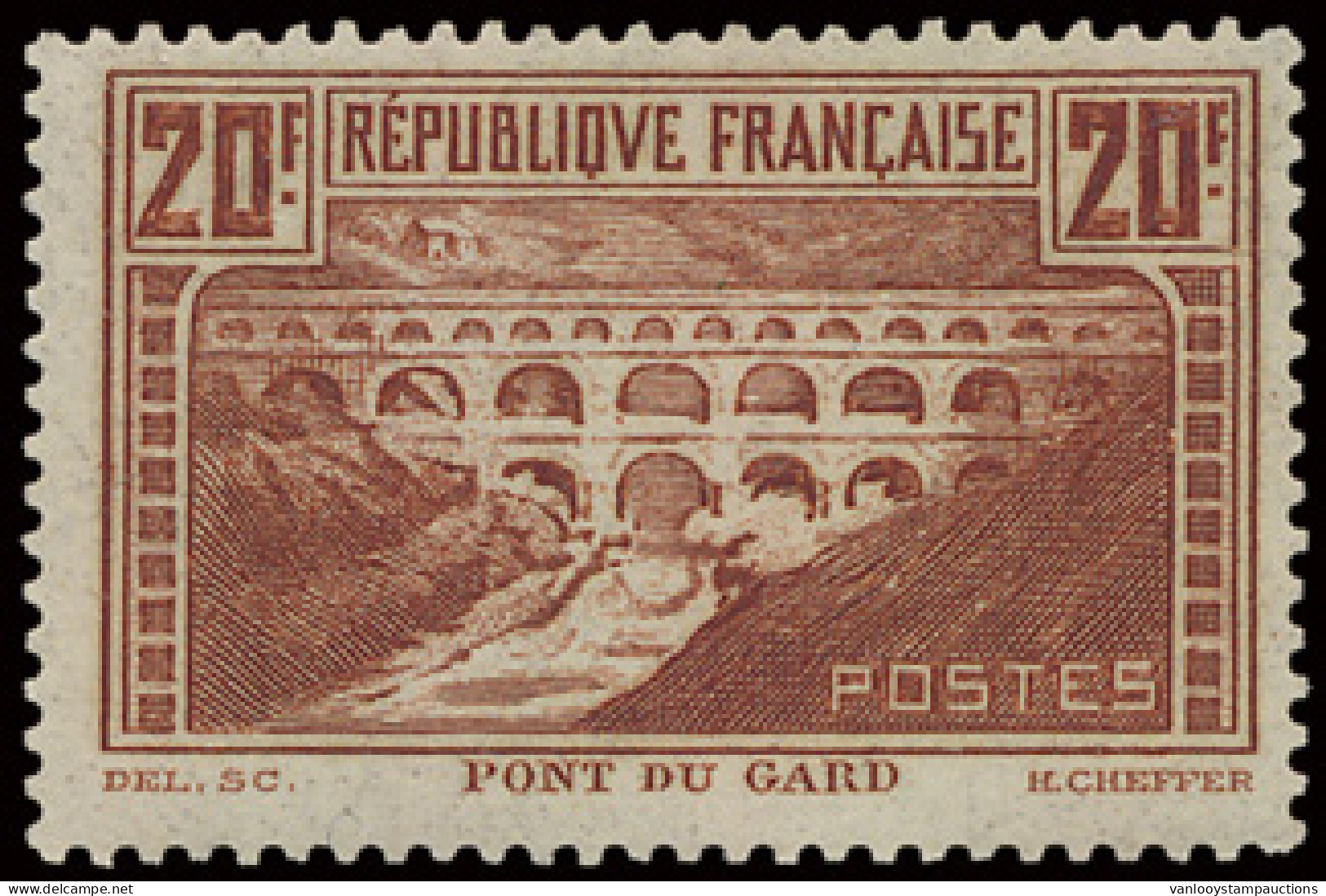 * N° 262 20fr. Pont Du Gard, Zm (Yv. €325) - Sonstige & Ohne Zuordnung