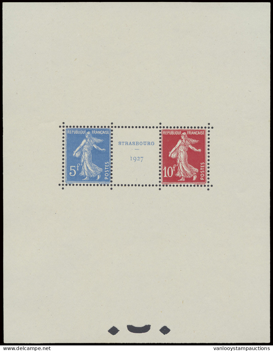 ** BL 2 Strasbourg 1927, Prachtblok, Zm (Yv. €3.500) - Other & Unclassified