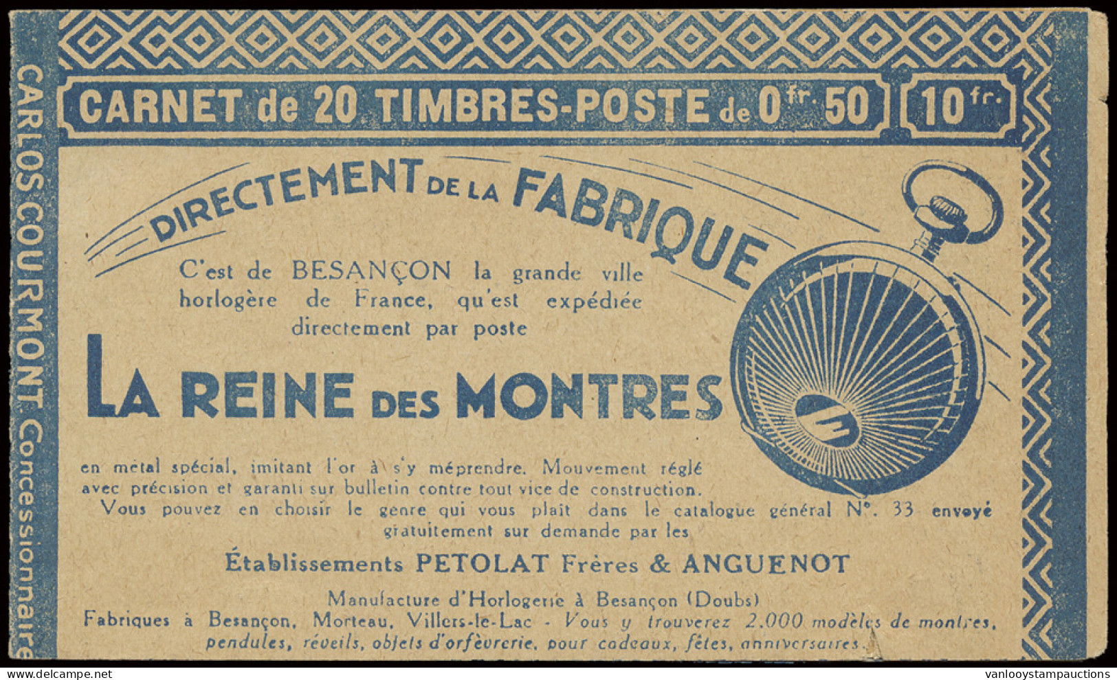 ** N° 199-C49 Type Semeuse Lignée - 50c. Rouge, Boekje Met 20 Zegels, Serie S161, Zm (Yv. €175) - Autres & Non Classés