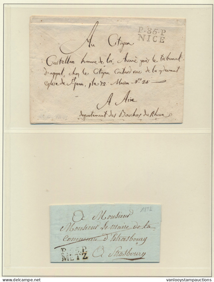 1812/1823, 4 Prachtige Voorlopers In Binnenlandse Dienst W.o. P.55 P.Metz (1812), P.85 P.Nice (1813), P.65 P.Tarbes In R - Otros & Sin Clasificación