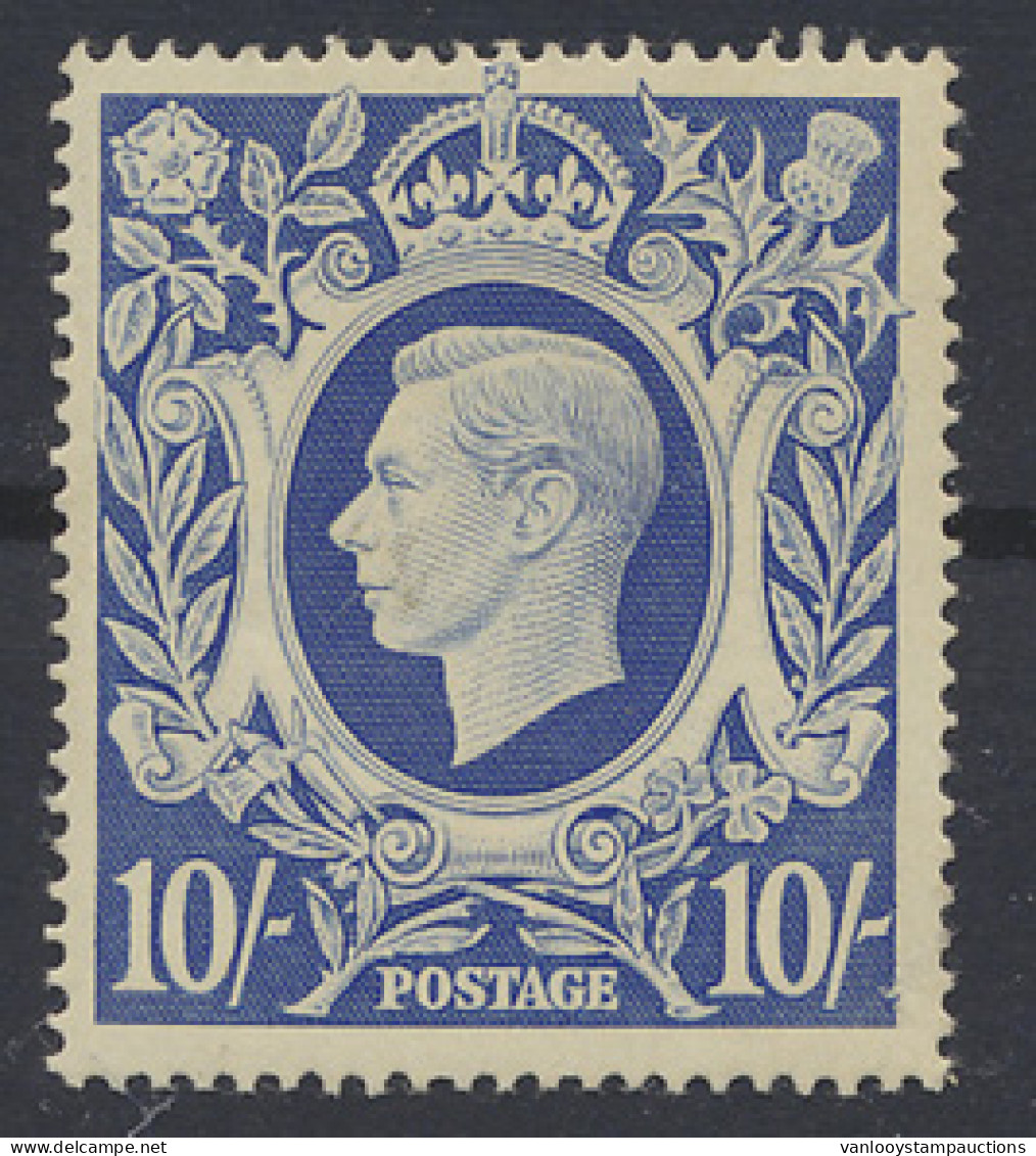 ** N° 132 10sh. Dark Blue, Vf (S.G. £260) - Altri & Non Classificati