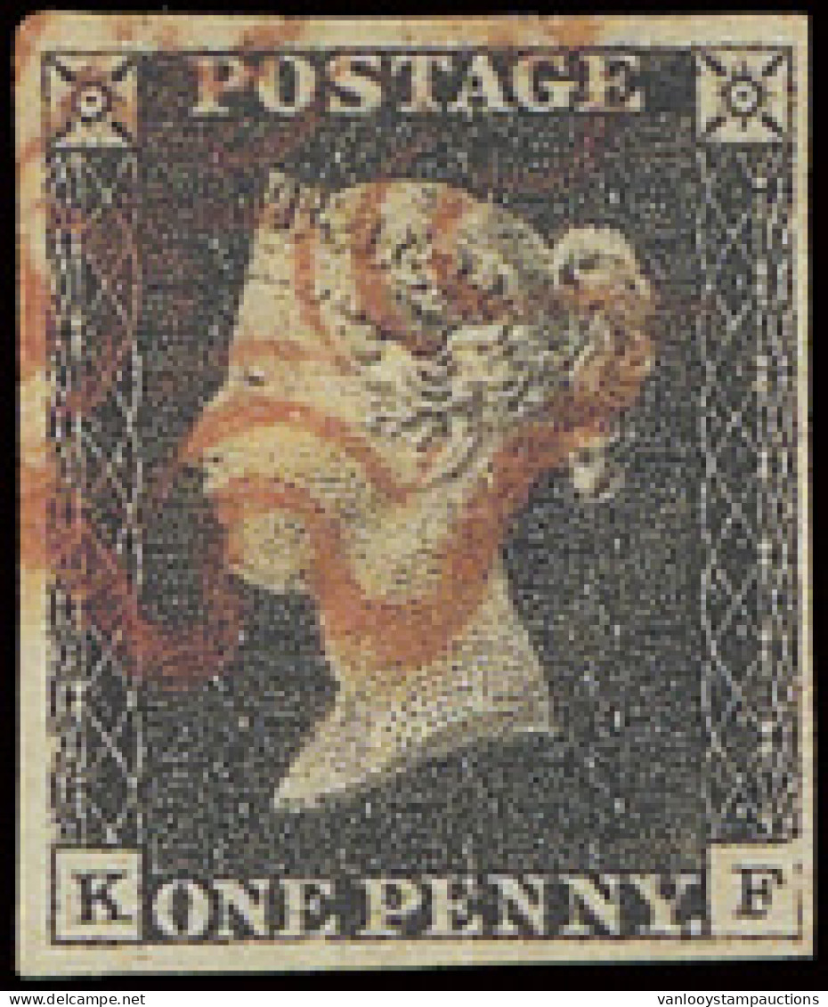 N° 2 '1840, One Penny Black' With Red Maltese Cross, Fine Stamp (SG £ 375) - Autres & Non Classés