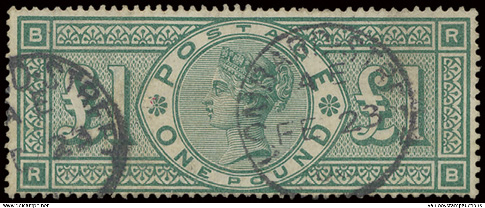 N° 212 (S.G.) 1883 - £1 Green, Vf (S.G. £800) - Other & Unclassified