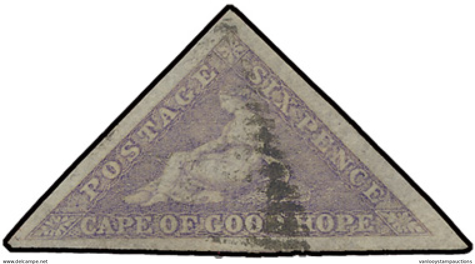 N° 7b (S.G.) 1858 Seated Hope On Thin White Paper 6d. Deep Rose-lilac, Very Fine Margins, Certificate BPSB, Vf (S.G. £40 - Cap De Bonne Espérance (1853-1904)