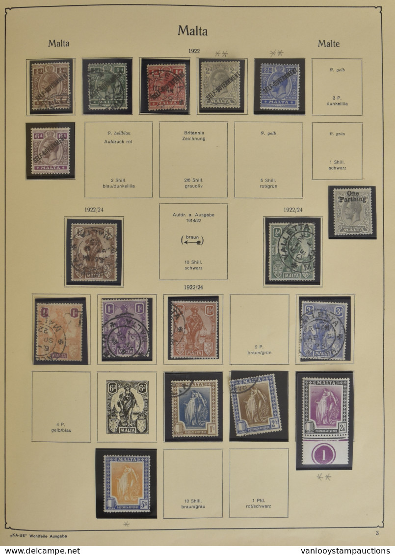 **/*/0 1922/1995 Collection In 2 KaBe Albums, Neatly Filled With A Lot Of MNH Year Sets, Vf/f - Malta