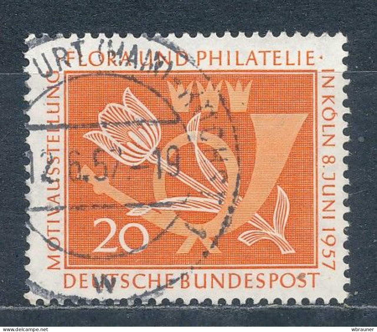 Bund 254 Gestempelt Stempeldatum 12.06.1957  Schöne Geburtsdatumsbriefmarke   Auch Zum Verschenken Geeignet - Gebraucht