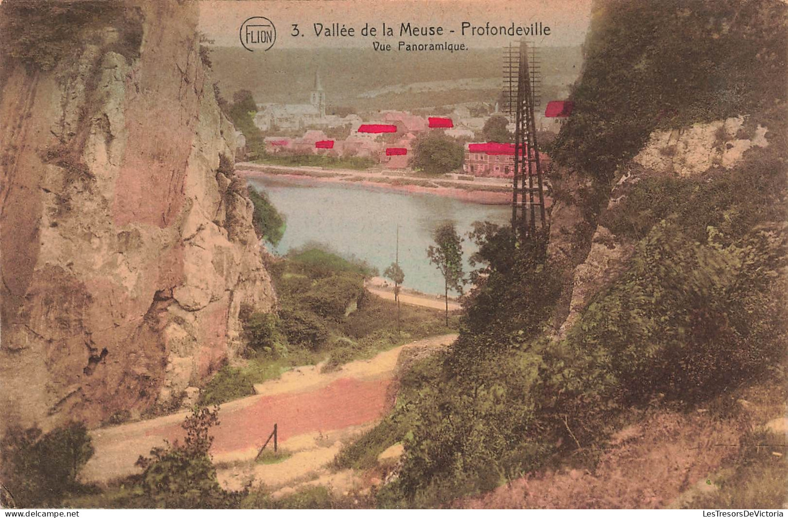 BELGIQUE - Profondeville - Vallée De La Meuse - Vue Panoramique - Colorisé - Carte Postale Ancienne - Profondeville