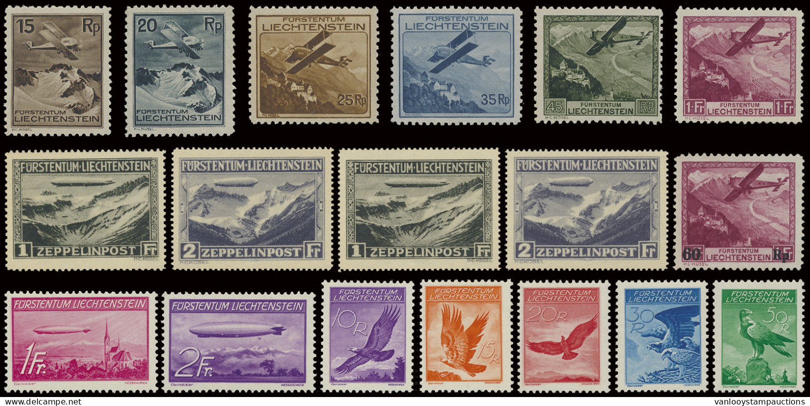 ** 1930/1936 Kleine Samenstelling Luchtpost In Prachtkwaliteit Postfris Met Yv. PA 1/6, 7/8 (2x), 9/13, 14/16, Zm (Yv. € - Autres & Non Classés