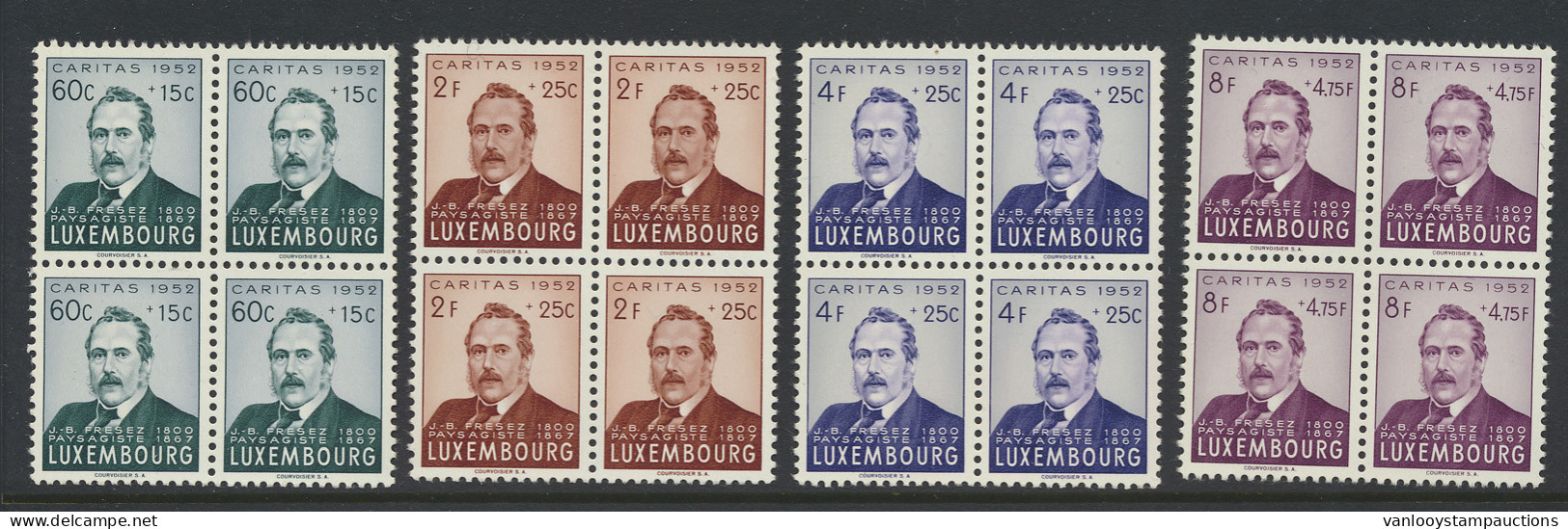 ** N° 461/64 '1952 Caritas' (blokken Van 4), Zm (Yv € 180) - Sonstige & Ohne Zuordnung