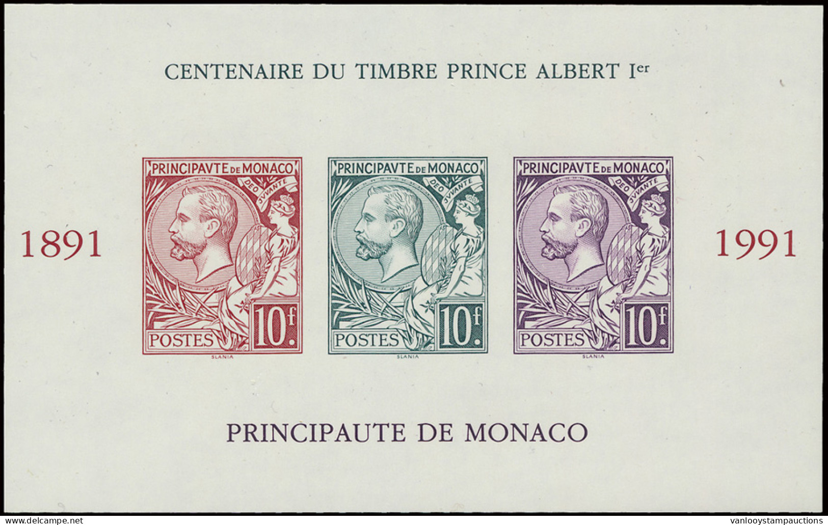 ** BF 53a '1991 Centenaire, Ongetand' (3x), Zm (Yv € 615) - Altri & Non Classificati