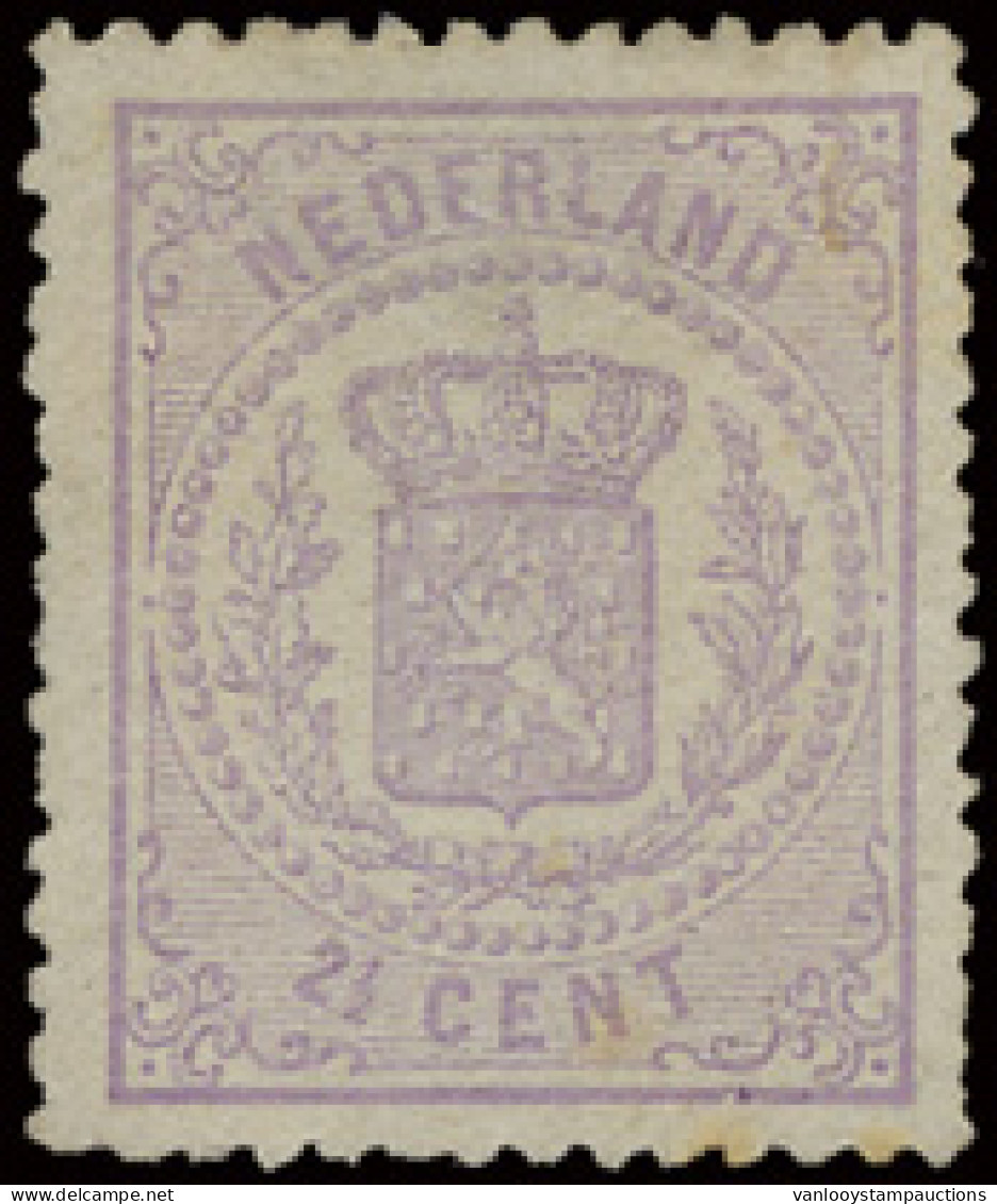 (*) N° 18 1870 - Rijkswapen 2 1/2 Cent. Violet Zonder Gom, Zm (NVPH €200 (*)) - Other & Unclassified