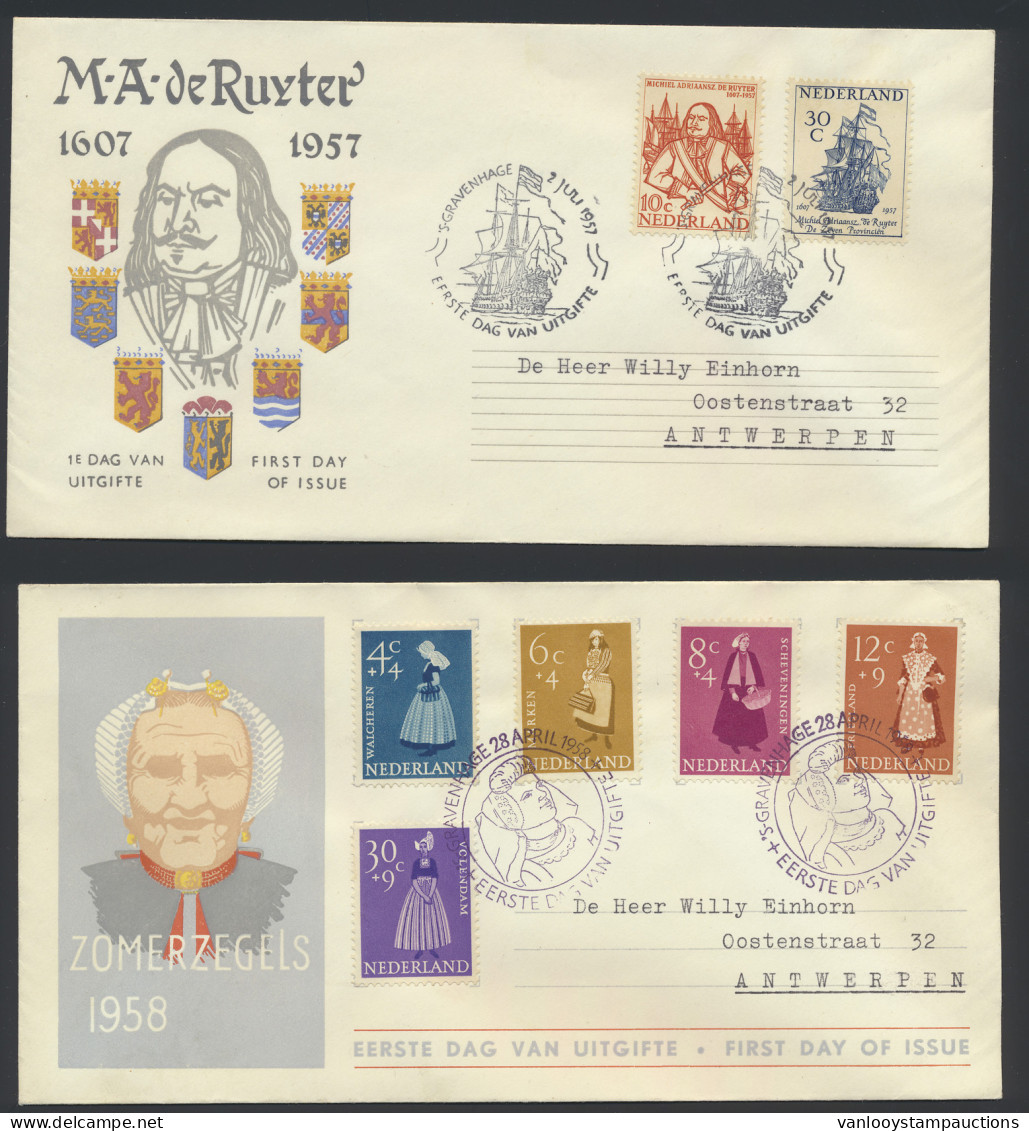 FDC 1952/1972, 21 FDC's Met Adres W.o. E 10 (iets Minder Mooi), E 28, E 29, E 33, E 34, E 38, Zm/m (NVPH +€400) - Autres & Non Classés