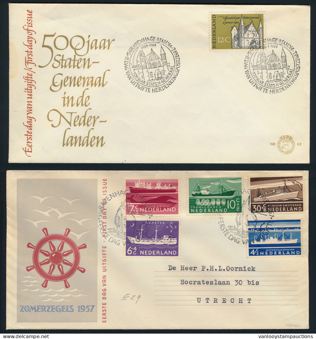 FDC 1955/1965, 10 FDC's W.o. E 21 (ntz), 25, 29, Zm/m/ntz - Altri & Non Classificati