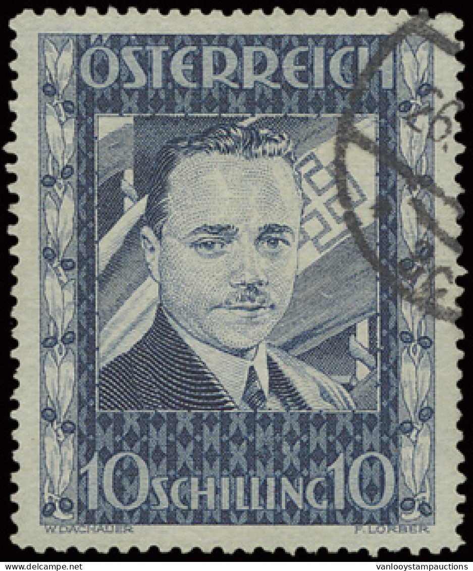 N° 484 10s. Bleu-gris - Dolfuss, Zm (Yv. €1.350) - Sonstige & Ohne Zuordnung