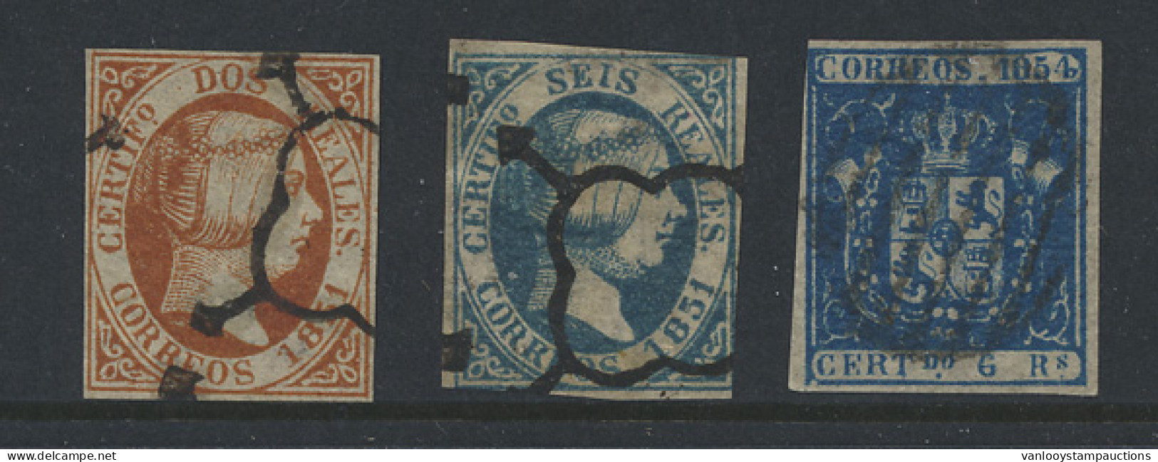 N° 8, 10 En 17 '1851/54, 2R Rood, 6R Blauw En 6R Blauw' FORGERY Op Achterzijde, Goed Referentiemateriaal, Ntz (Yv € -13. - Otros & Sin Clasificación