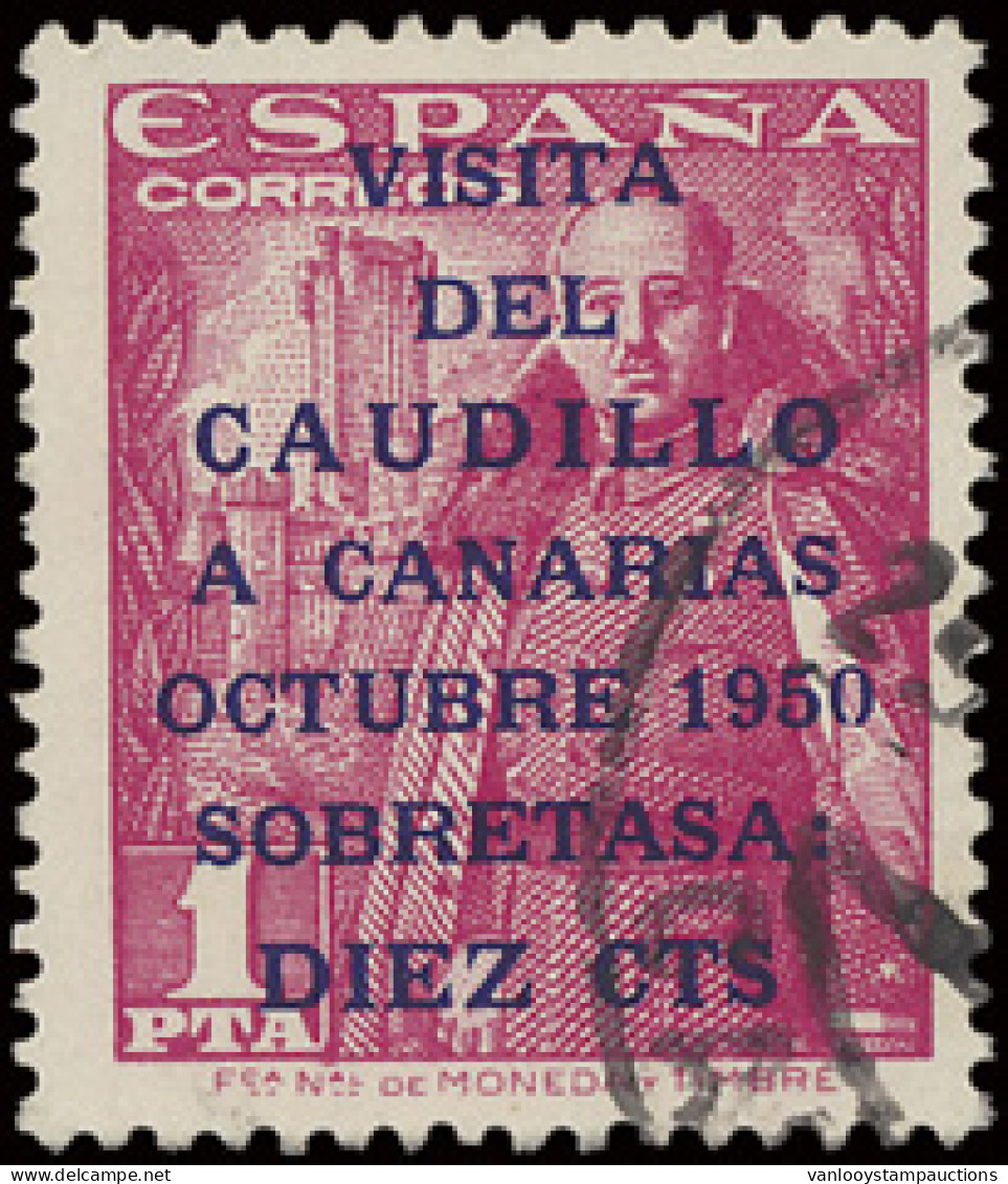 N° 806A/807A Visite De Général Franco Aux Îles Canaries, 16,5mm Caudillo, Zm (Yv. €350) - Autres & Non Classés