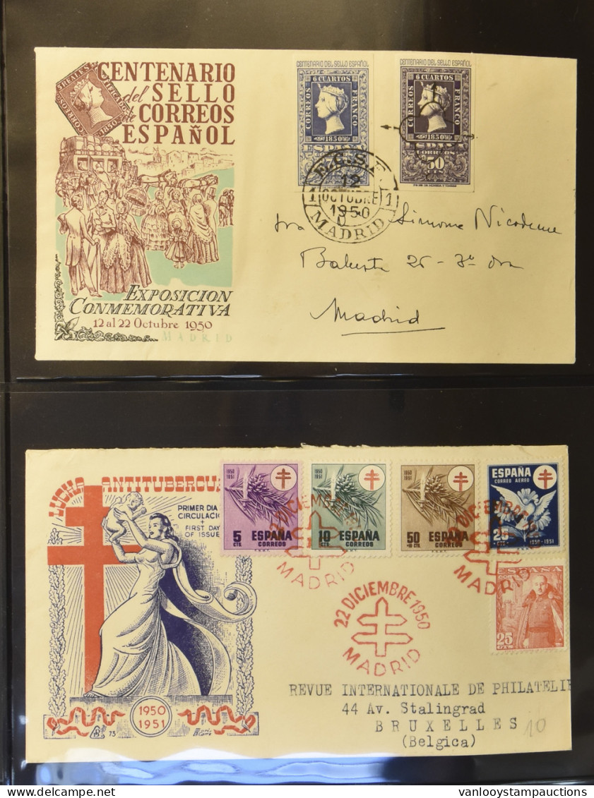 FDC 1948/2004 Verzameling FDC's In 13 Leuchtturm Albums Met Betere Enveloppen W.o. Velasquez Blokken, Zm - Sonstige & Ohne Zuordnung