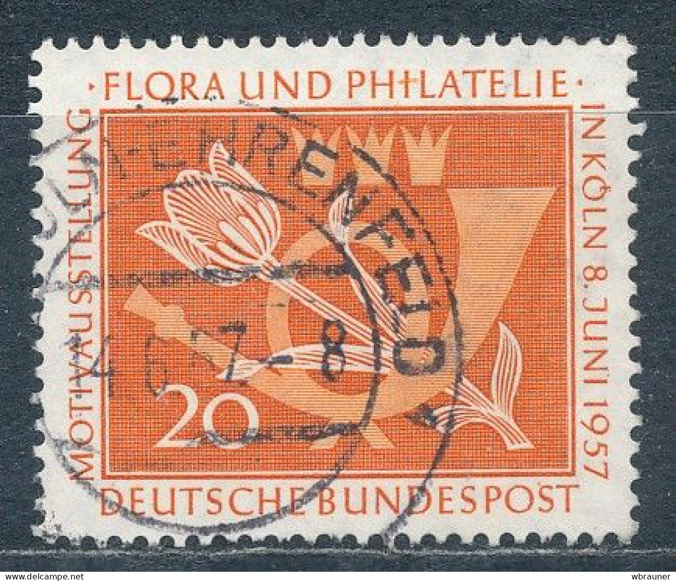 Bund 254 Gestempelt Stempeldatum 14.06.1957  Schöne Geburtsdatumsbriefmarke   Auch Zum Verschenken Geeignet - Gebraucht