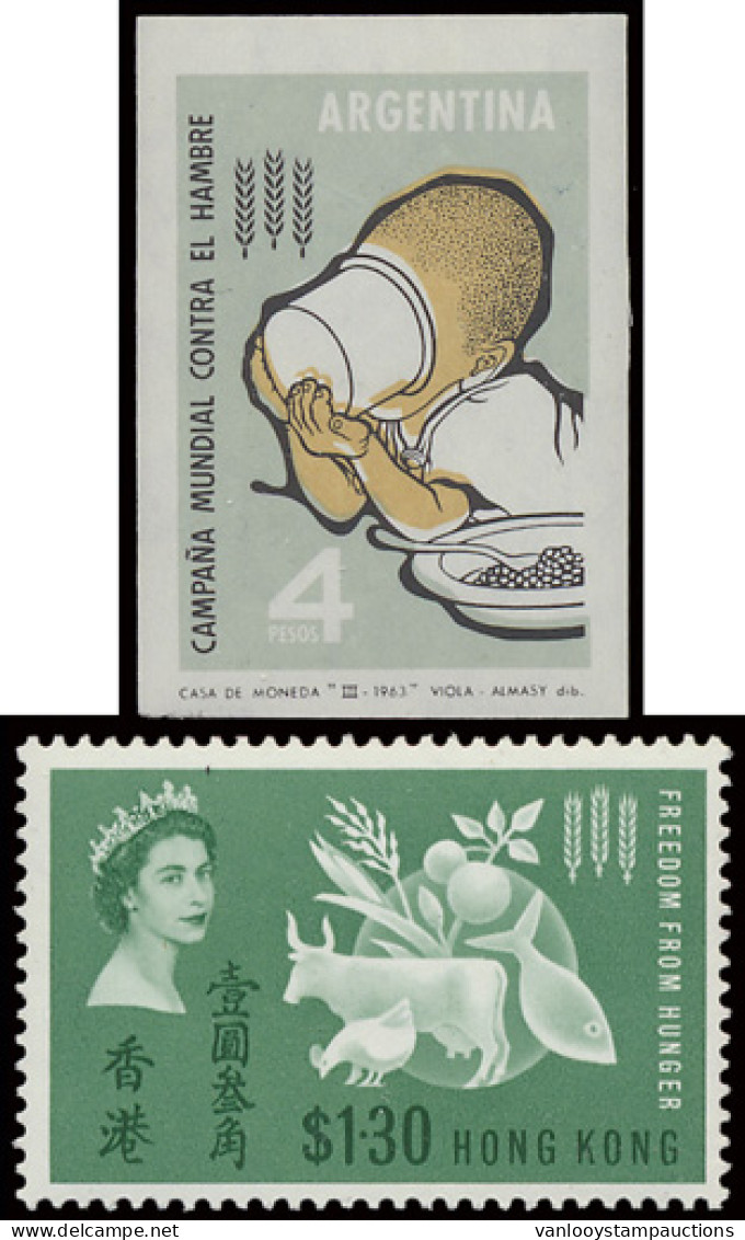 MIX Anti- Honger F.A.O. 1963 Mooie Verzameling In 2 Ordners, Inclusief Omnibus, Engelse En Franse Gebieden, Ongetand, ép - Non Classés