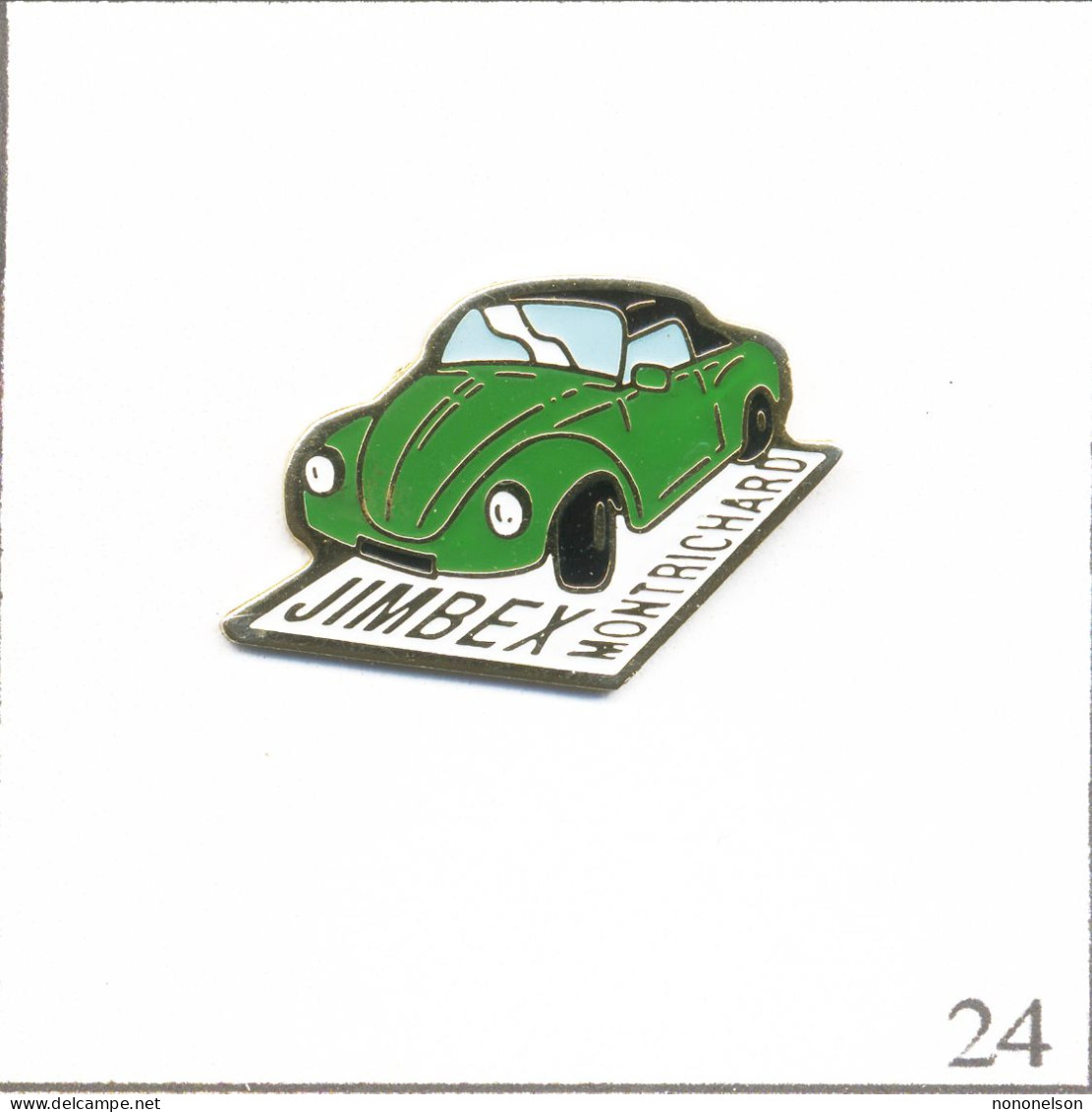 Pin's Volkswagen / Coccinelle Concession “Jim Bex“ à Montrichard (41). Est. La Boîte à Pin’s. Métal Peint. T994-24 - Volkswagen