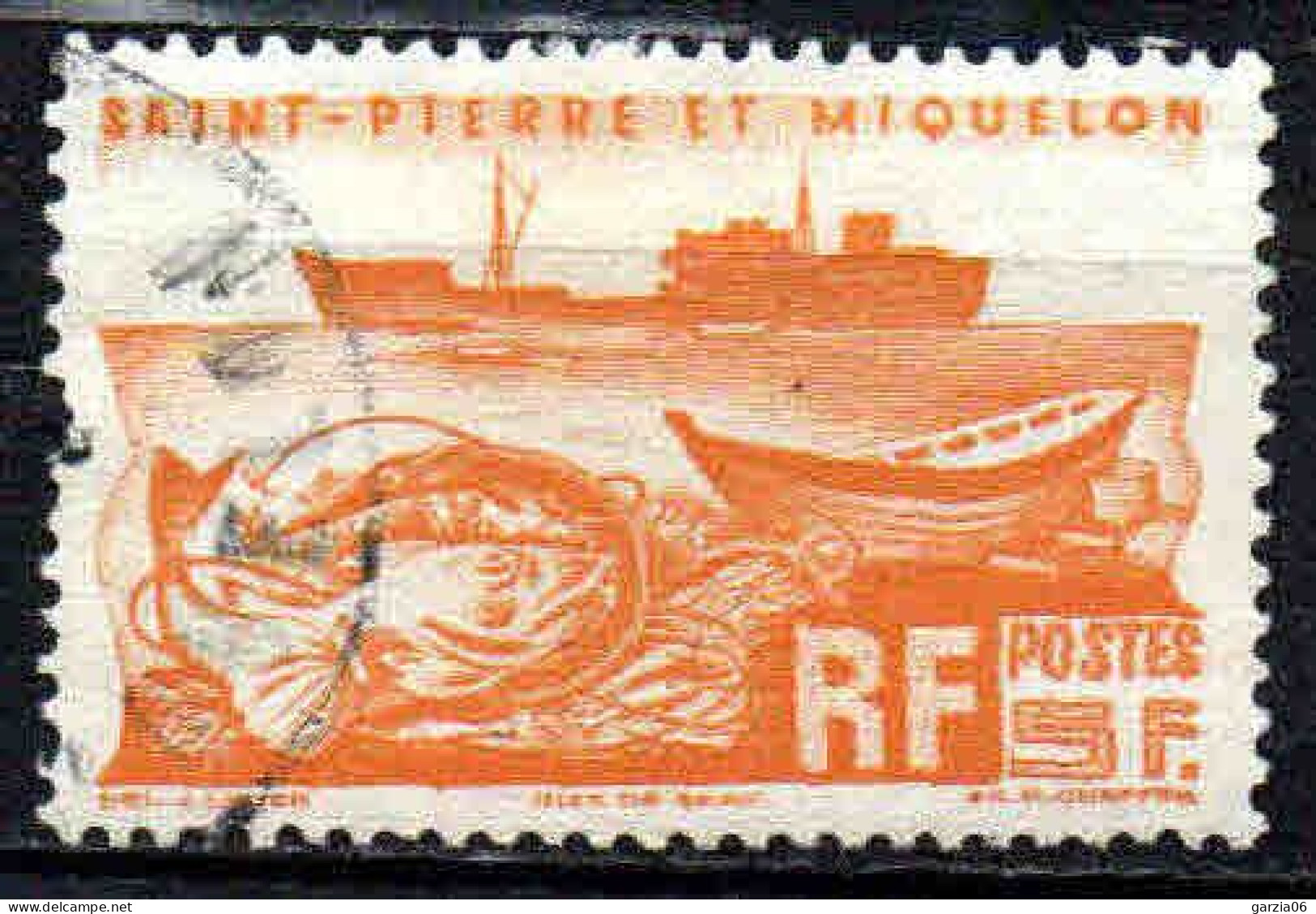 St Pierre Et Miquelon  - 1947 -  Chalutier  - N° 338  - Oblit - Used - Oblitérés