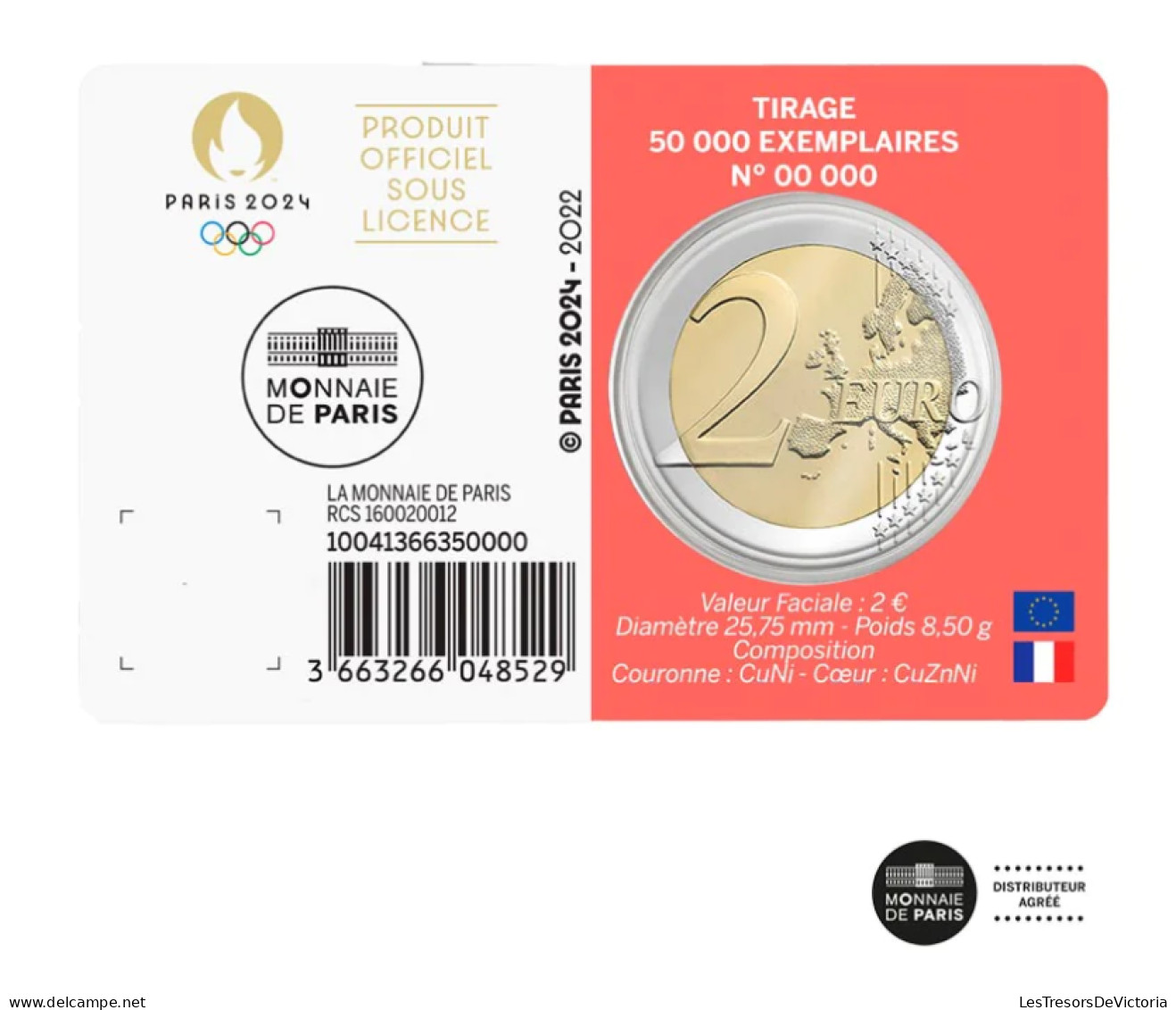 Monnaie - France - Jeux Olympiques Et Paralympiques De Paris 2024 - 2 € - BU - Commémorative - Frankreich