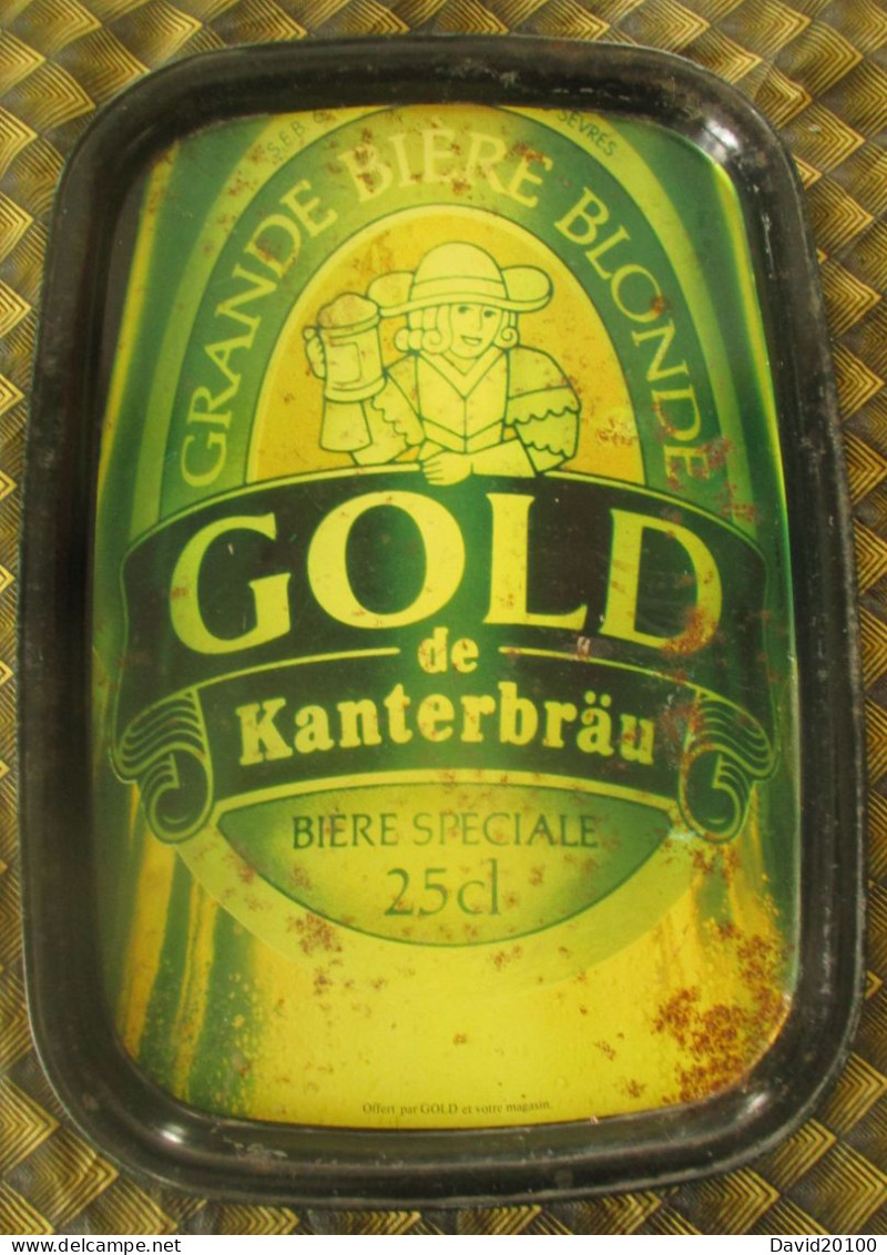 Plateau Publicitaire Métallique Gold De Kanterbräu - Autres & Non Classés