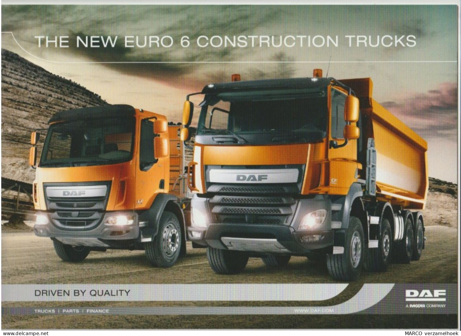 Brochure-leaflet DAF Trucks Eindhoven DAF CF-LF EURO 6 Construction Trucks - Camion