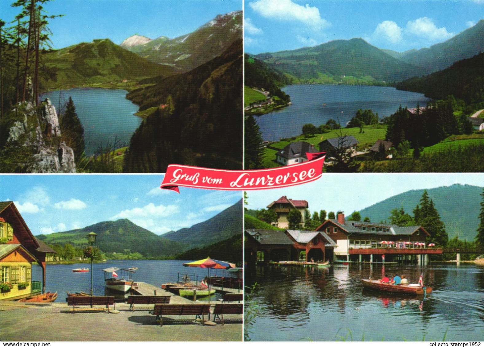 AUSTRIA, LOWER AUSTRIA, SCHEIBBS, LUNZERSEE, LAKE, PANORAMA, MOUNTAINS, BOATS - Scheibbs