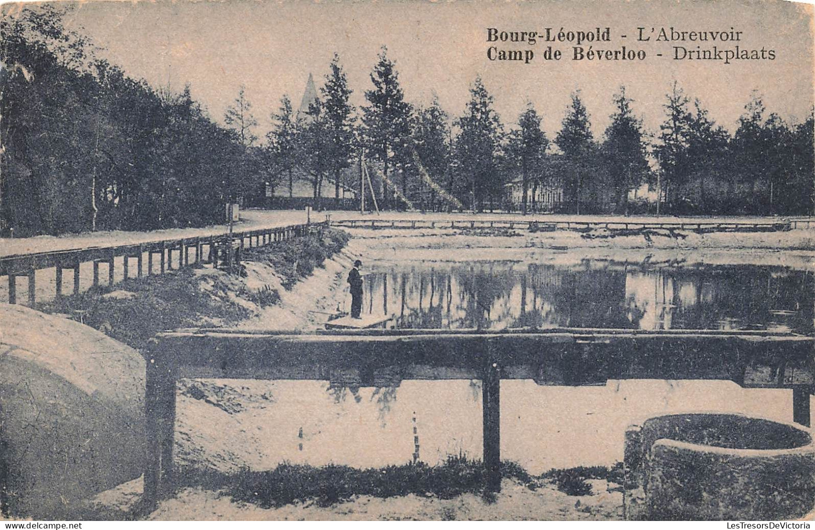 BELGIQUE - Bourg Léopold - L'abreuvoir -  Camp De Béverloo - Drinkplaats - Carte Postale Ancienne - Hasselt