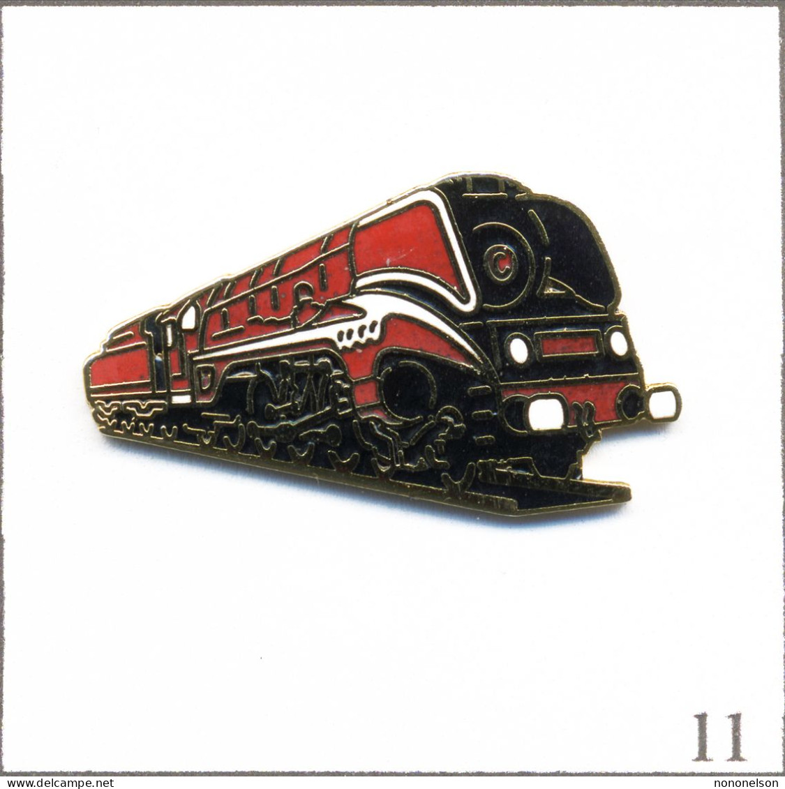 Pin's Transport - SNCF / Locomotive à Vapeur 232 U 1 (la Divine) De 1949 - Version Rouge. Est. Tablo Paris. EGF. T996-11 - TGV