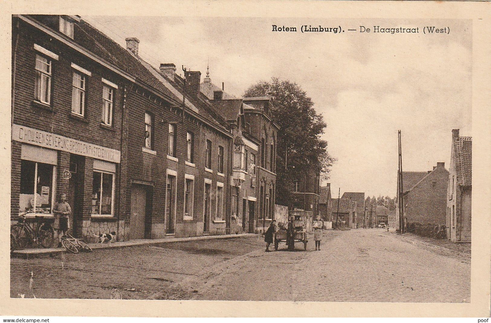 Rothem / Rotem : De Haagstraat ( West ) / Met Bakkerswinkel Links --- 1955 - Dilsen-Stokkem