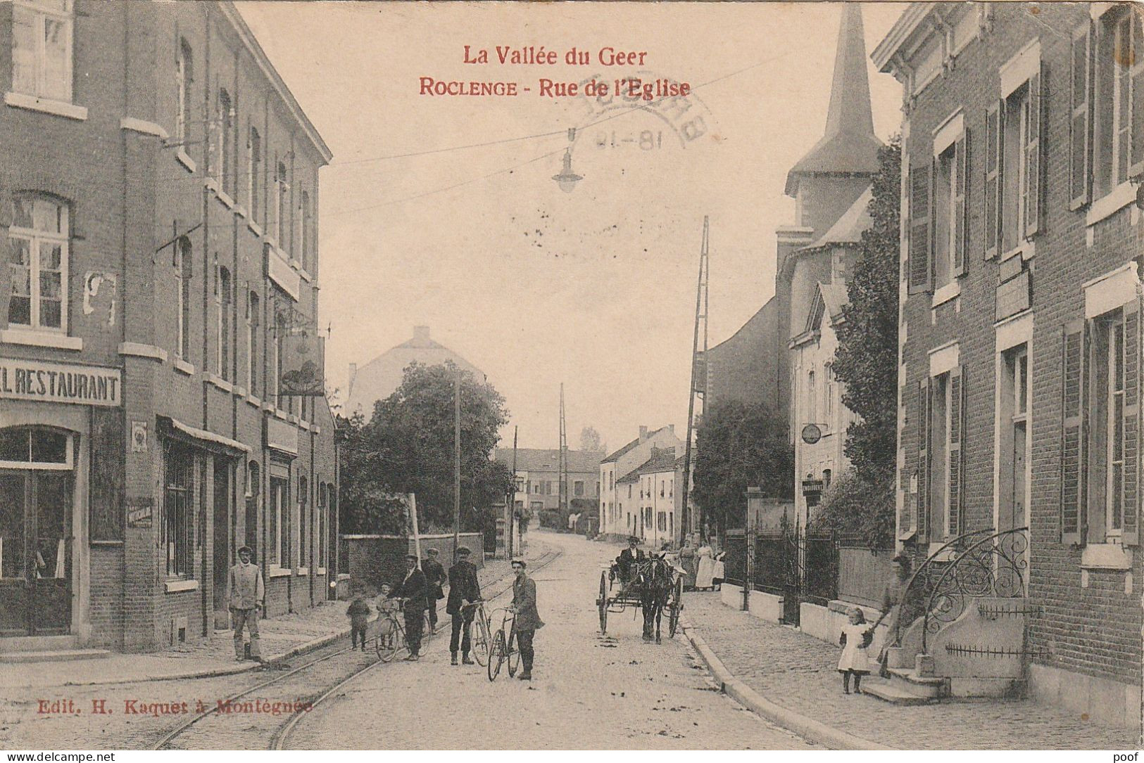 Roclenge / Rukkelingen : Rue De L'Eglise / La Vallée Du Geer --- 1913 - Bassenge