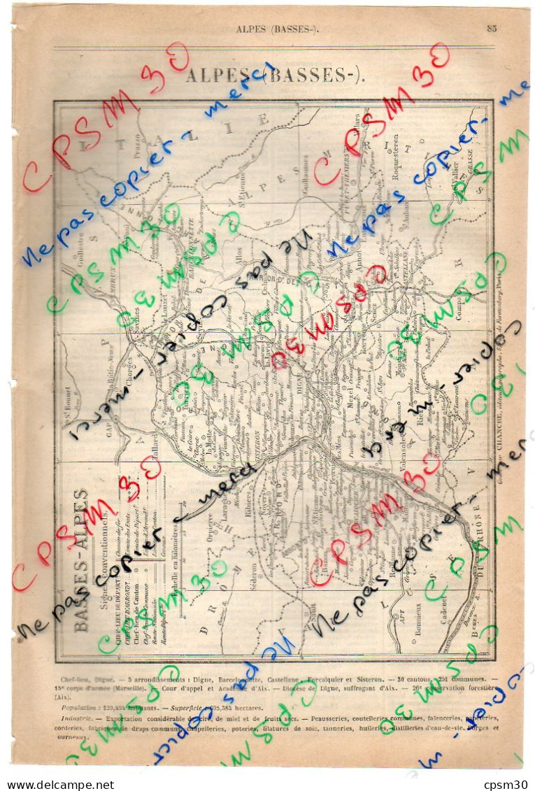 ANNUAIRE - 04 - Département Basses Alpes - Année 1888 - édition Didot-Bottin - 10 Pages - Telephone Directories