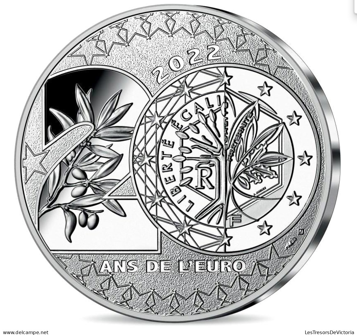 Monnaie - France - Les 20 Ans De L'Euro - Monnaie De 100 Euro - Commémorative - Argent - France