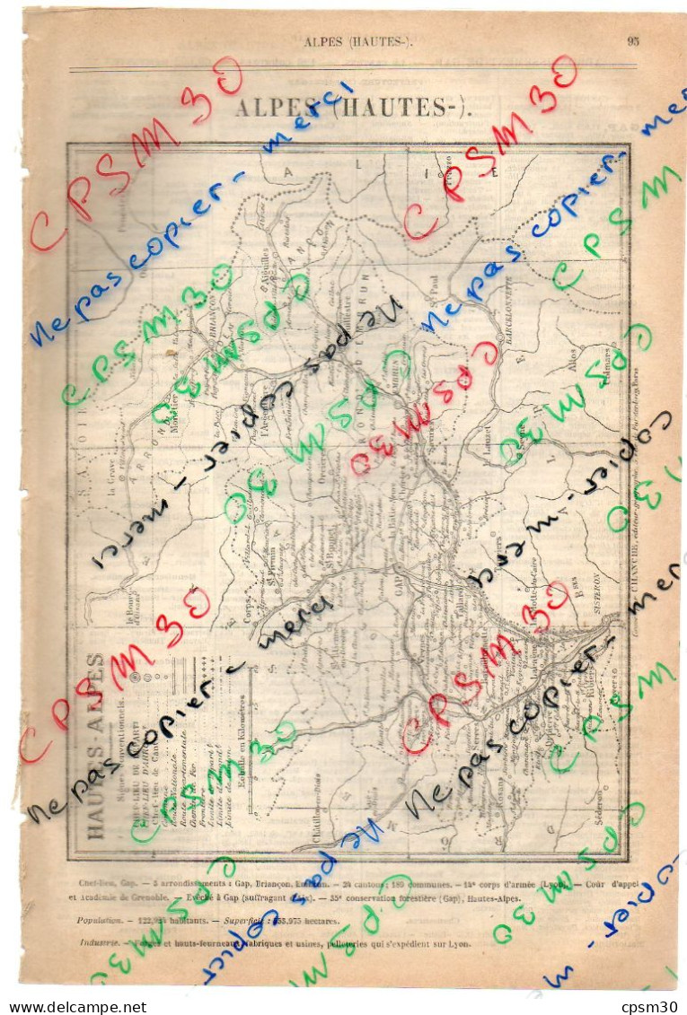 ANNUAIRE - 05 - Département Hautes Alpes - Année 1888 - édition Didot-Bottin - 08 Pages - Directorios Telefónicos