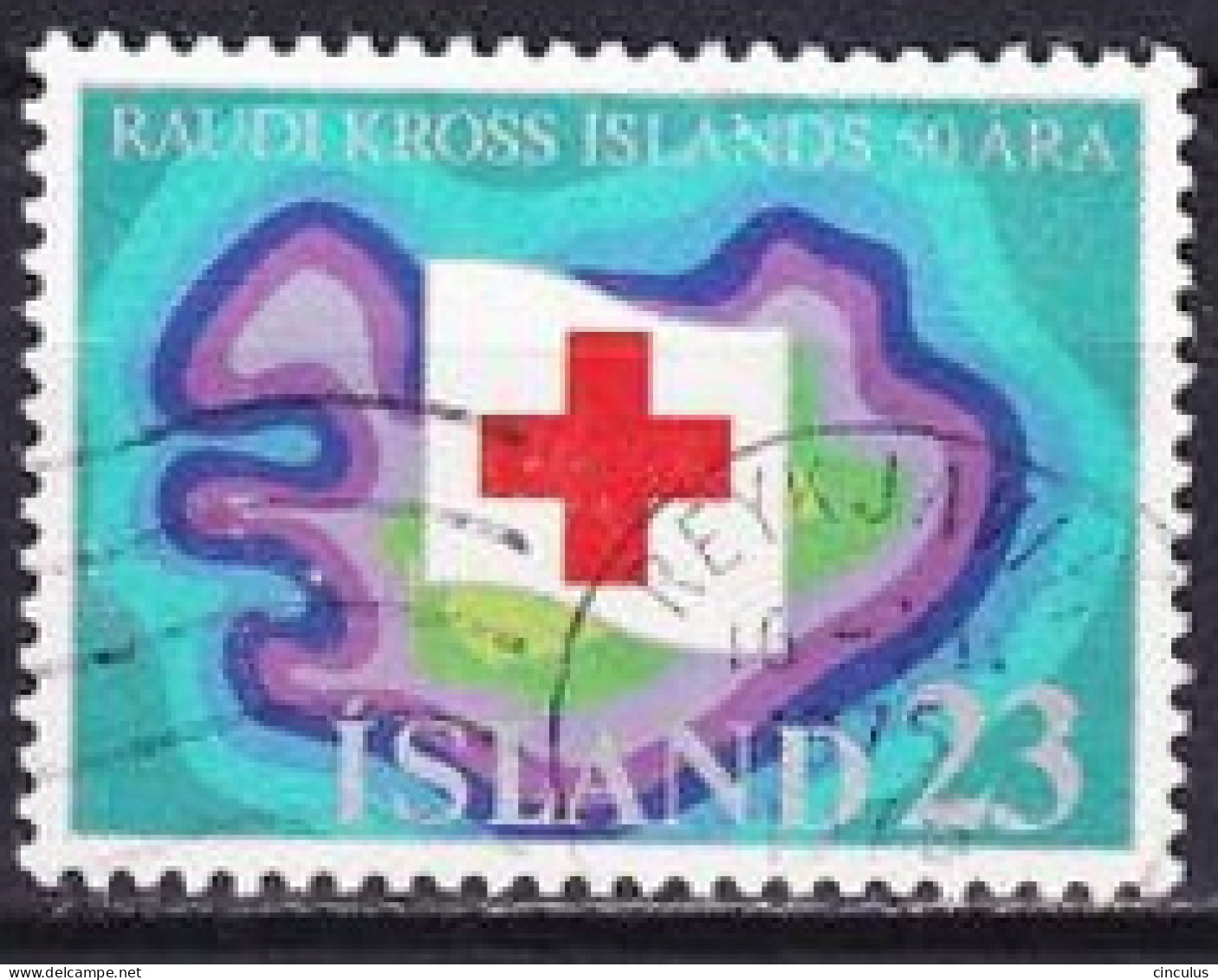 1975. Iceland. Red Cross. Used. Mi. Nr. 509 - Used Stamps