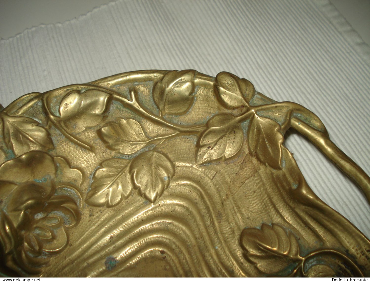O15 / Vide  Poche En Bronze Art Nouveau  - Marqué " Déposé 172 " - L : 28 Cm - Bronzen