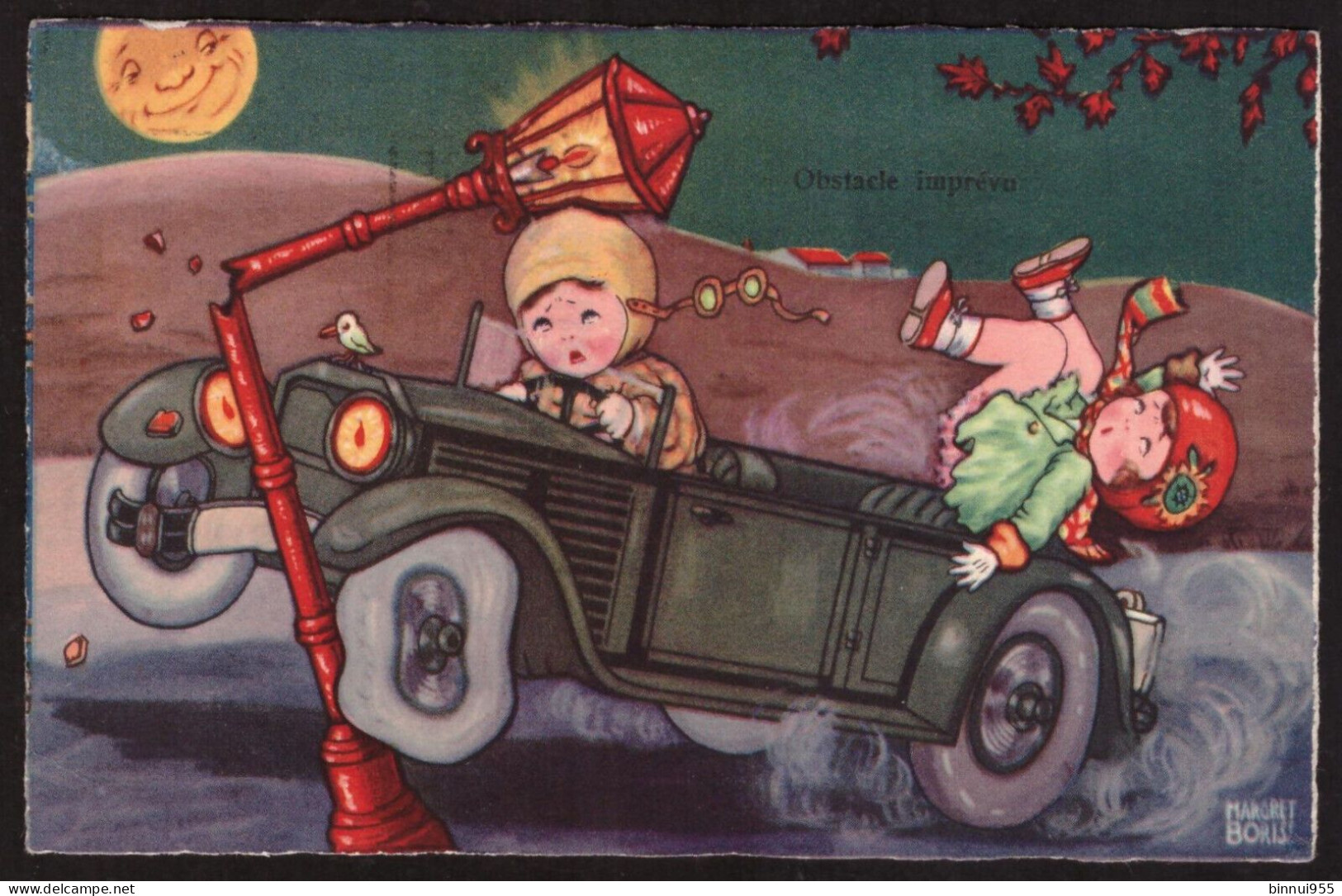 Cartolina Illustrata Guida Spericolata Bambino E Bambina - Viaggiata 1931 - Boriss, Margret