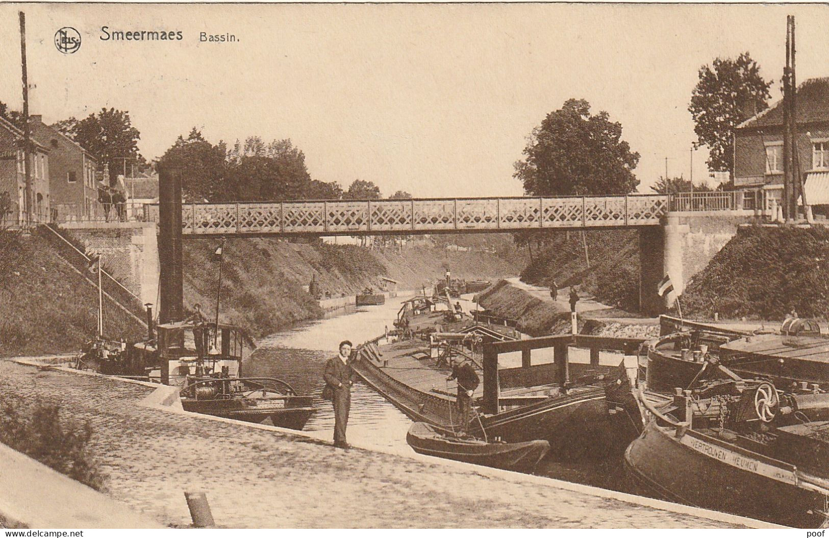 Smeermaes / Smeermaas : Bassin Met Boten ---- 1928 - Lanaken