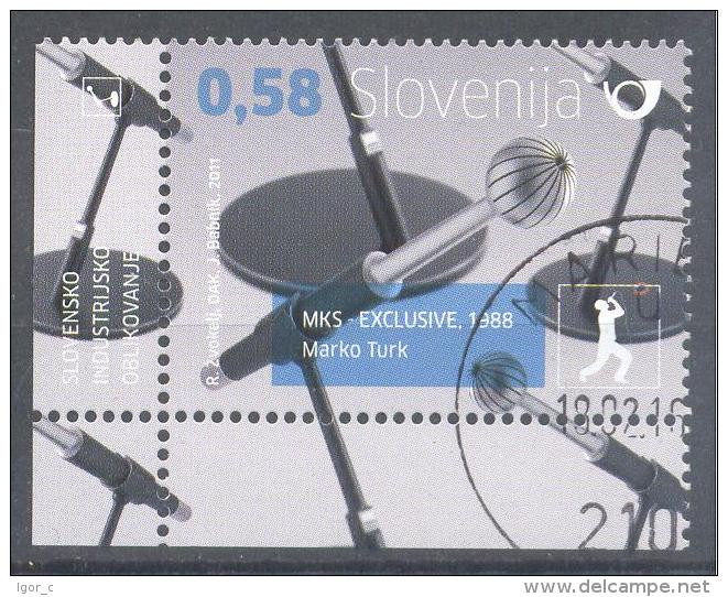 Slowenien Slovenia Slovenie 2011 Used CTO; INDUSTRIAL DESIGN - MKS EXCLUSIVE MICROPHONE Music - Usines & Industries