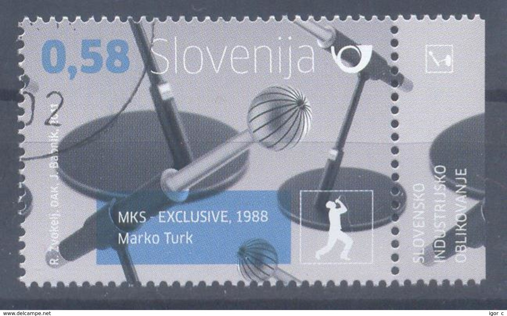 Slowenien Slovenia Slovenie 2011 Used CTO; INDUSTRIAL DESIGN - MKS EXCLUSIVE MICROPHONE Music Marko Turk - Usines & Industries