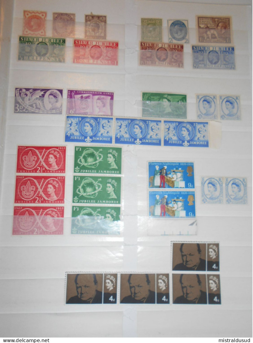 Grande-bretagne Collection , 32 Timbres Neufs Anciens - Collections