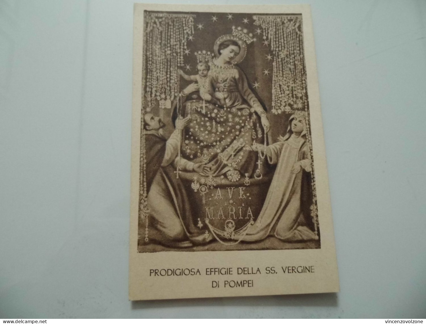 Cartolina "PRESTIGIOSA EFFIGE DELLA SS. VERGINE DEL ROSARIO DI POMPEI" - Castellammare Di Stabia