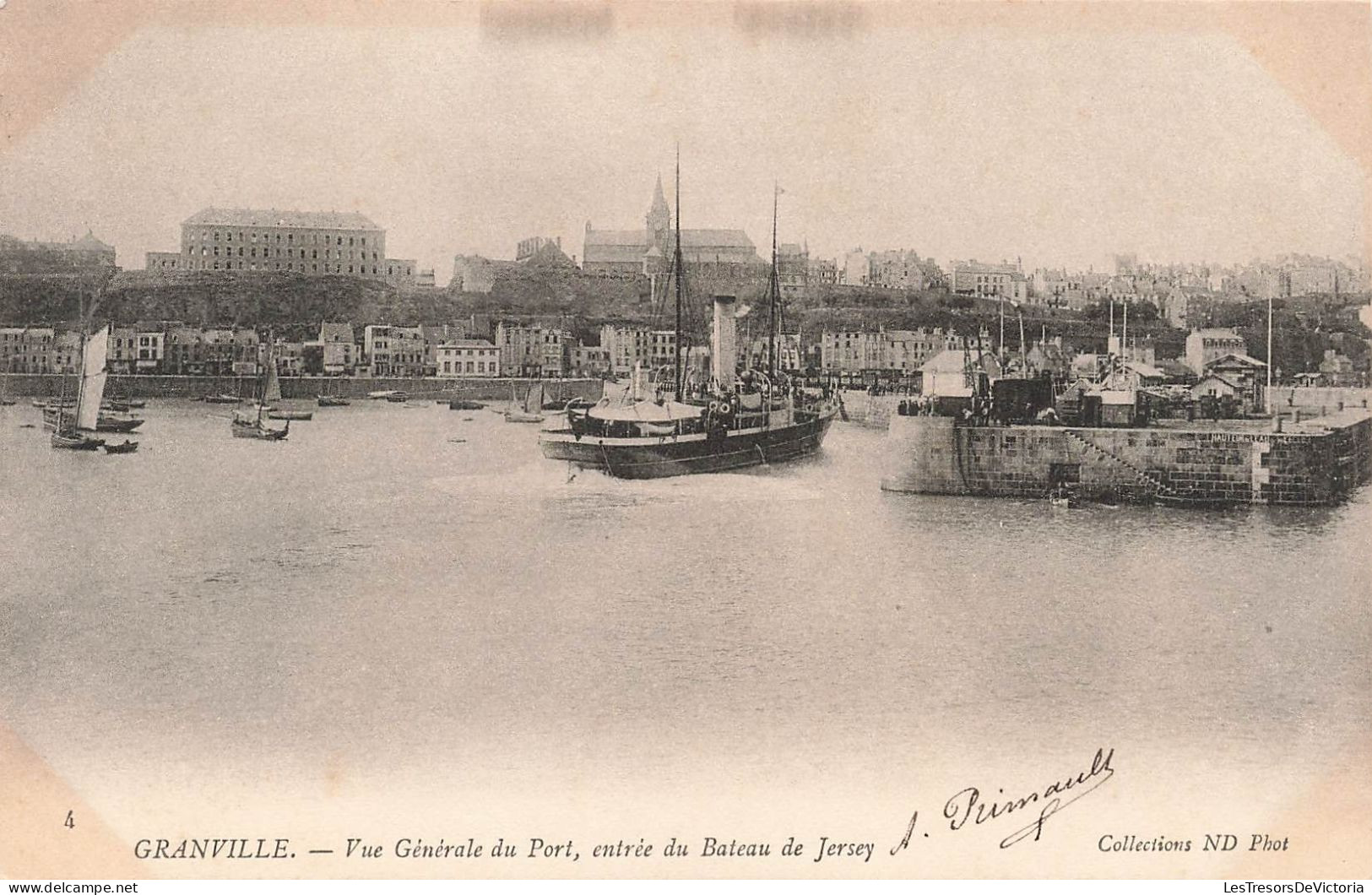 FRANCE - Granville - Vue Générale Du Port, Entrée Du Bateau De Jersey - Carte Postale Ancienne - Villepreux