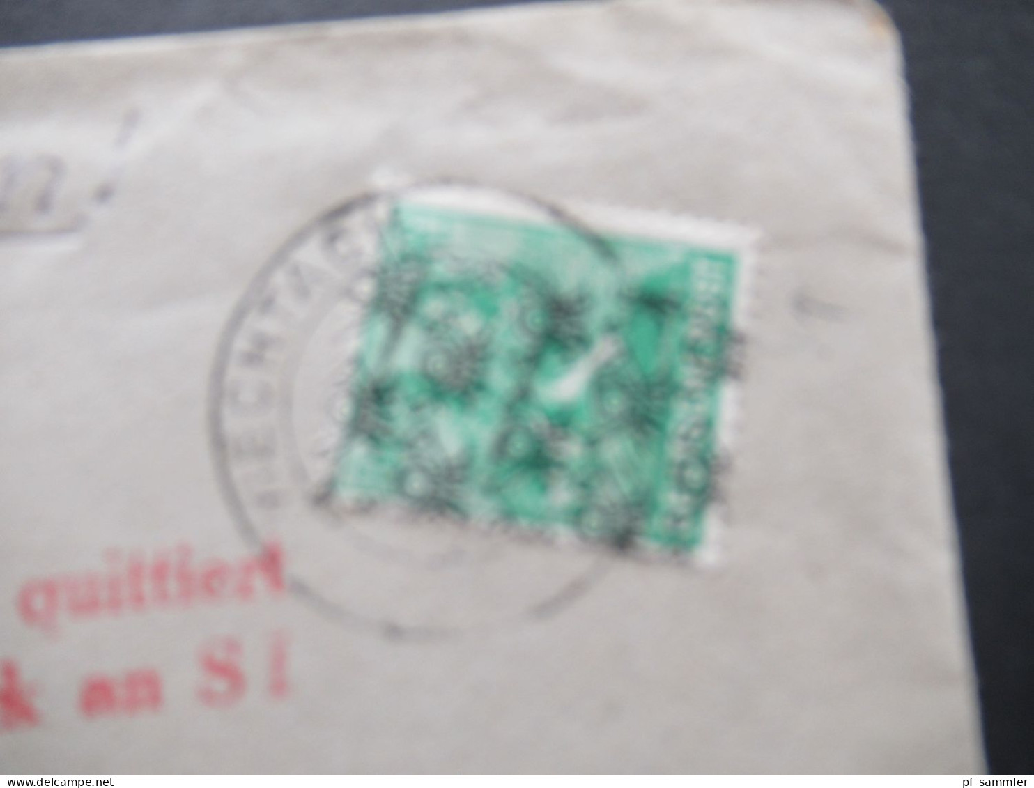 1948 Netzaufdruck MiF Nr.51 II EF Einschreiben Not R-Zettel Stempel Viechtach U. Roter L2 Bitte Quittiert Zurück An SI - Covers & Documents