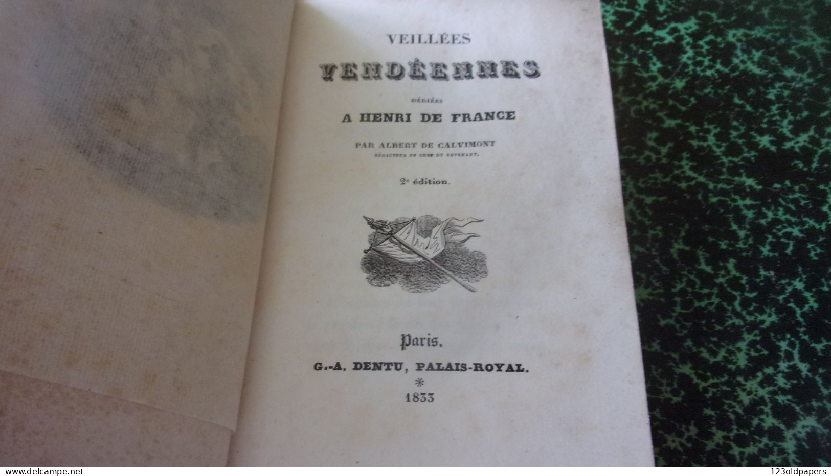 EO RELIE 1833 Veillées Vendéennes : Dédiées à Henri De France  Par Albert De Calvimont GUERRE DE VENDEE CATHELINEAU... - History
