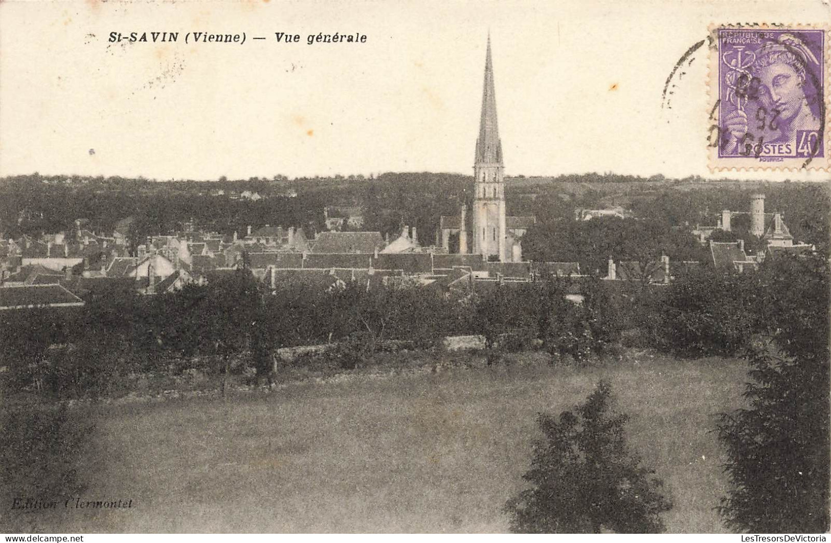 FRANCE - St Savin (Vienne) - Vue Générale - Carte Postale Ancienne - Saint Savin